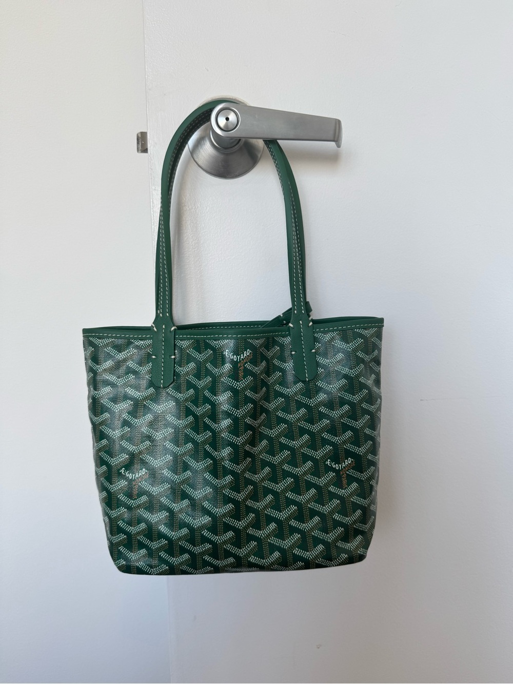 Goyard Green Mini Anjou with removable pouch